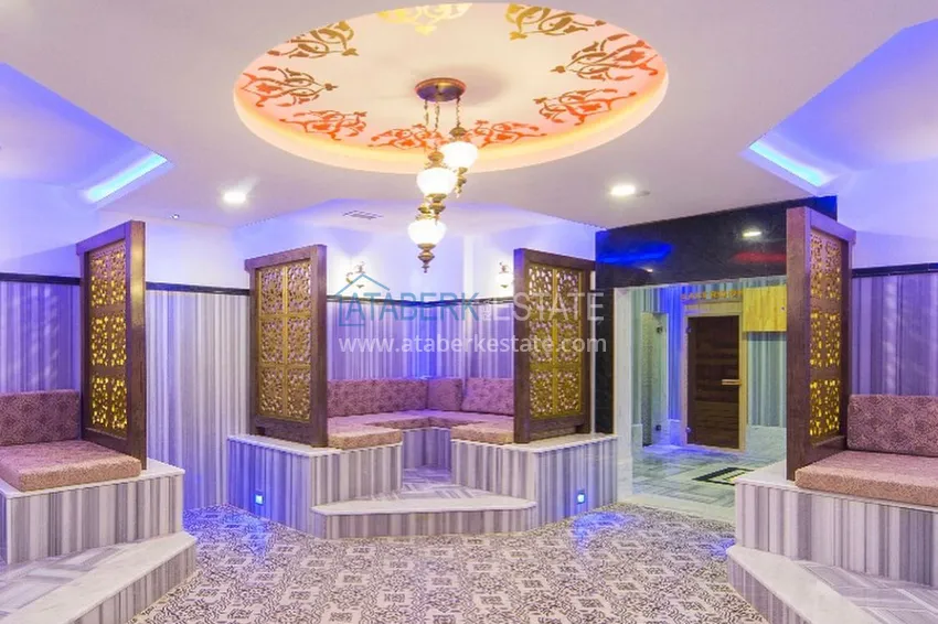 Квартира 1+1 меблированная с видом на море и горы - район Кестель, Алания 18 