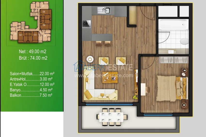 Купить дешево Квартиры от застройщика, в перспективном районе Томюк, города Мерсин. 2 