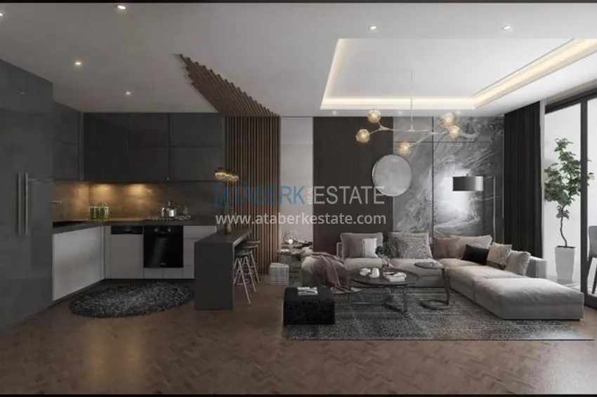 Приобрести Современный проект с собственной инфраструктурой в популярном районе Мезитли, Мерсин. 1 