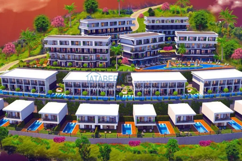 Квартиры в строящейся резиденции элитного сегмента в Алании, район Каргыджак. Подходят для получения гражданства 3 