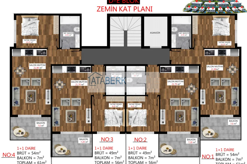 Купить дешево Квартиры в строящейся резиденции элитного сегмента в Алании, район Каргыджак. Подходят для получения гражданства 1 