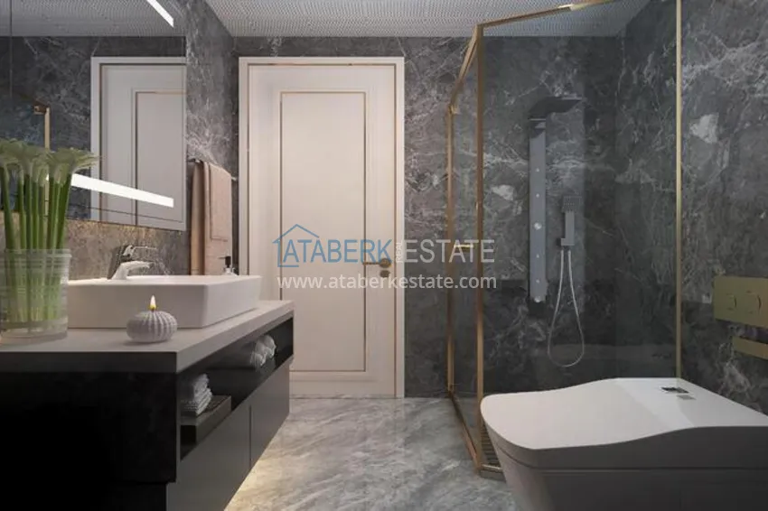 Приобрести Современный проект с собственной инфраструктурой в популярном районе Мезитли, Мерсин. 21 