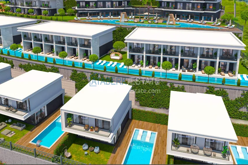 Квартиры в строящейся резиденции элитного сегмента в Алании, район Каргыджак. Подходят для получения гражданства 6 