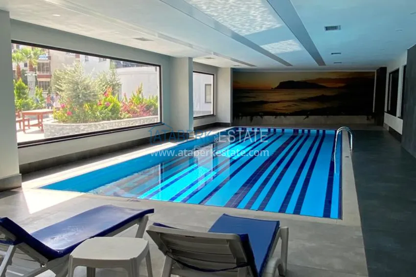 Квартира 2+1 меблированная в центре Алании, районе пляжа Клеопатра  13 