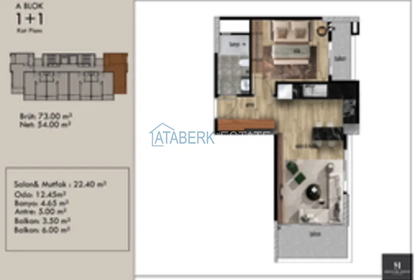 Купить дешево Апартаменты 1+1 в районе Арпачбахшиш в Мерсине 2 