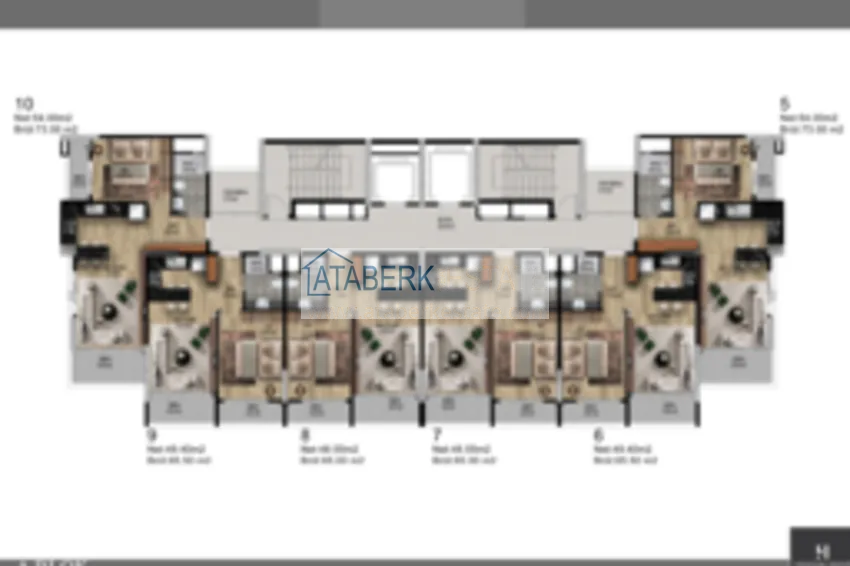 Купить дешево Апартаменты 1+1 в районе Арпачбахшиш в Мерсине 13 