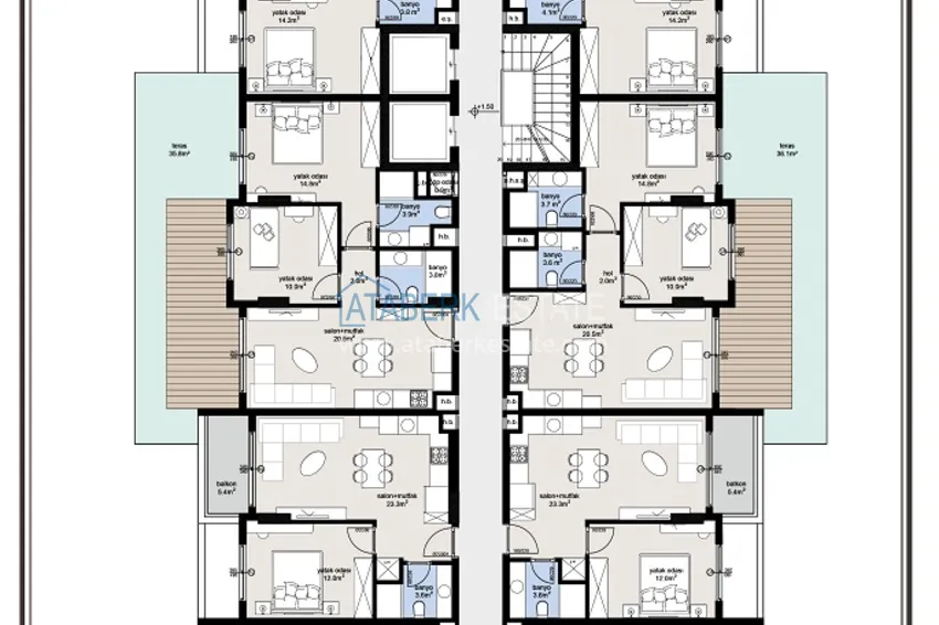 Купить дешево Новая резиденция на этапе строительства в престижном районе Алании – Оба 8