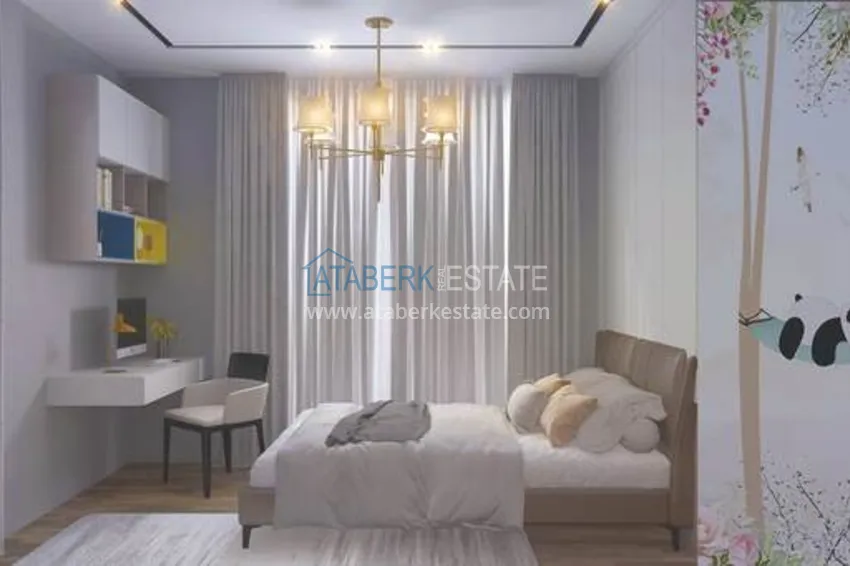 Приобрести Отличное предложение для тех, кто хотел бы приобрести новый проект всего в 500 метрах от моря в городе Мерсин. 6 