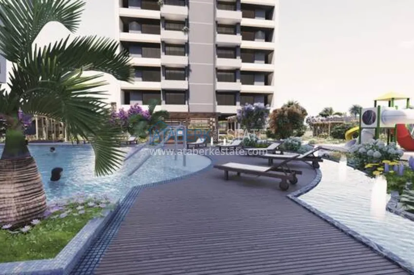 Отличное предложение для тех, кто хотел бы приобрести новый проект всего в 500 метрах от моря в городе Мерсин. 8 