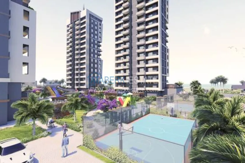 Отличное предложение для тех, кто хотел бы приобрести новый проект всего в 500 метрах от моря в городе Мерсин. 9 