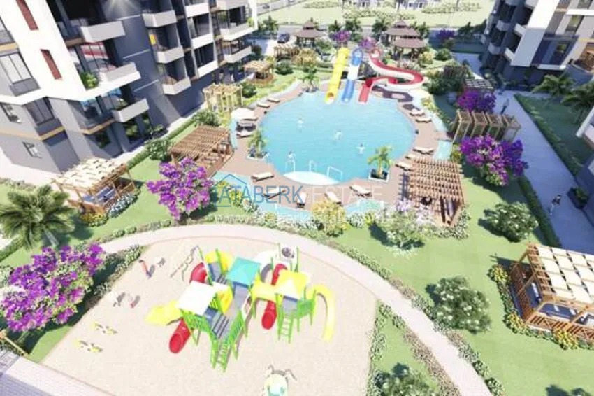 Отличное предложение для тех, кто хотел бы приобрести новый проект всего в 500 метрах от моря в городе Мерсин. 15 