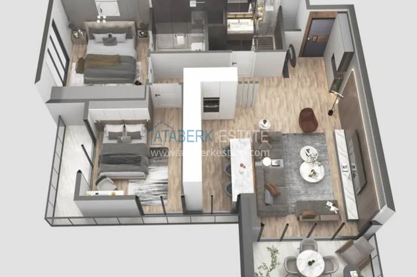 Купить дешево Отличное предложение для тех, кто хотел бы приобрести новый проект всего в 500 метрах от моря в городе Мерсин. 1 