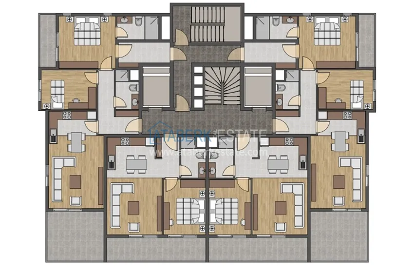 Купить дешево Современный жилой комплекс с инфраструктурой комфорт-класса в районе Арпачбахшиш 7 
