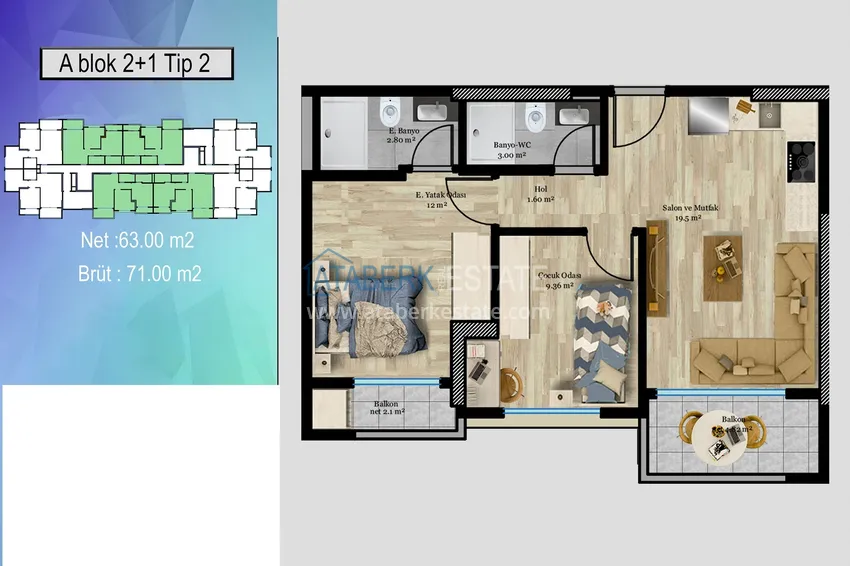 Купить дешево Отличное предложение для тех, кто хотел бы приобрести новый проект всего в 500 метрах от моря в городе Мерсин. 3 