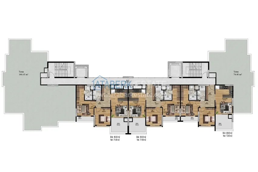 Купить дешево Жилой комплекс в 300 метрах от моря в районе Тедже города Мерсин 18 