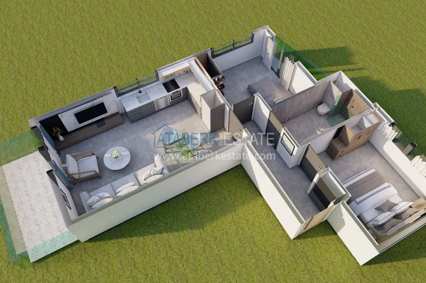 Купить дешево Квартира 2+1 на этапе строительства напрямую от инвестора в 250 метрах от моря - центр Алании 1 