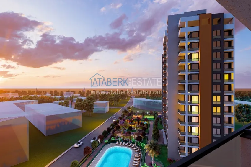 Жилой комплекс в 300 метрах от моря в районе Тедже города Мерсин 3 