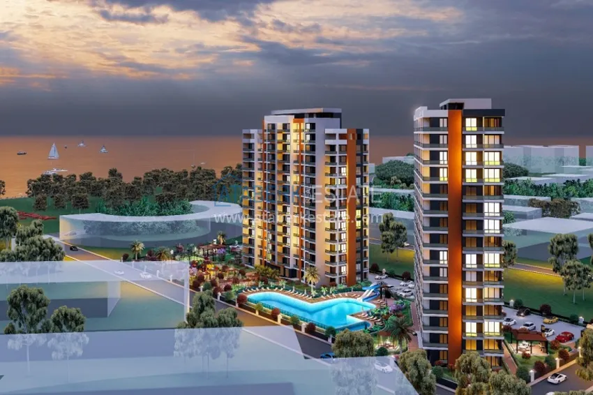 Жилой комплекс в 300 метрах от моря в районе Тедже города Мерсин 5 