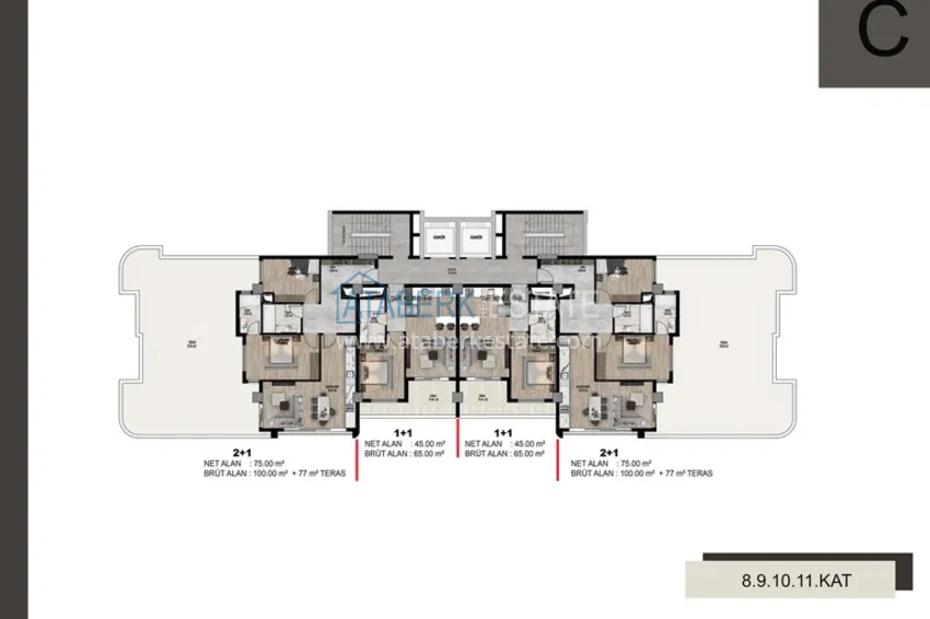 Купить дешево Новый благоустроенный жилой комплекс премиум-класса в Тедже. 14 