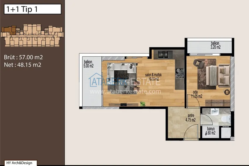 Купить дешево Жилой комплекс в 300 метрах от моря в районе Тедже города Мерсин 16 