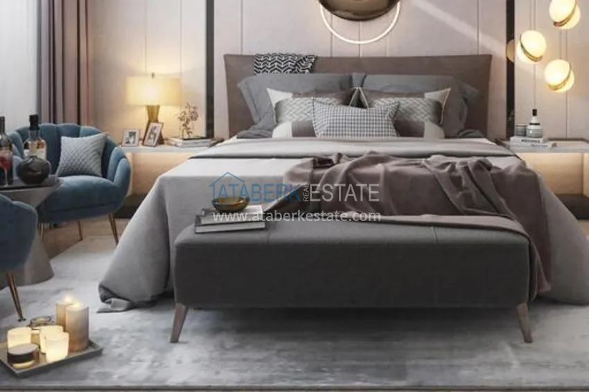 Приобрести Современный проект с собственной инфраструктурой в популярном районе Мезитли, Мерсин. 9 