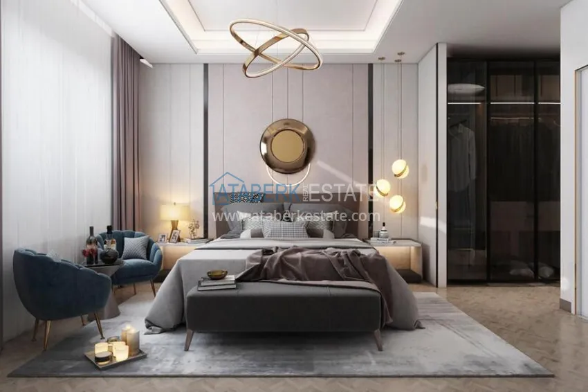 Приобрести Современный проект с собственной инфраструктурой в популярном районе Мезитли, Мерсин. 13 