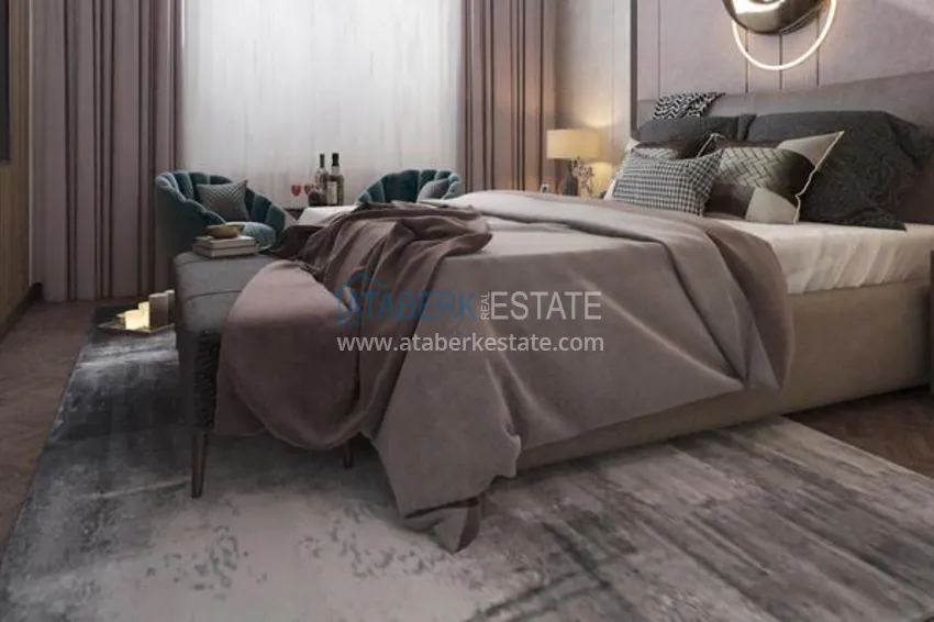 Приобрести Современный проект с собственной инфраструктурой в популярном районе Мезитли, Мерсин. 28 