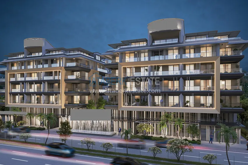 Квартиры в центре Алании в 150 метрах от пляжа Клеопатра на этапе котлована  4 