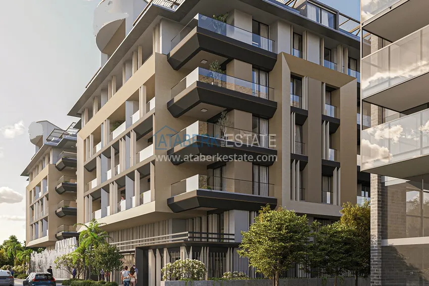 Квартиры в центре Алании в 150 метрах от пляжа Клеопатра на этапе котлована  8 