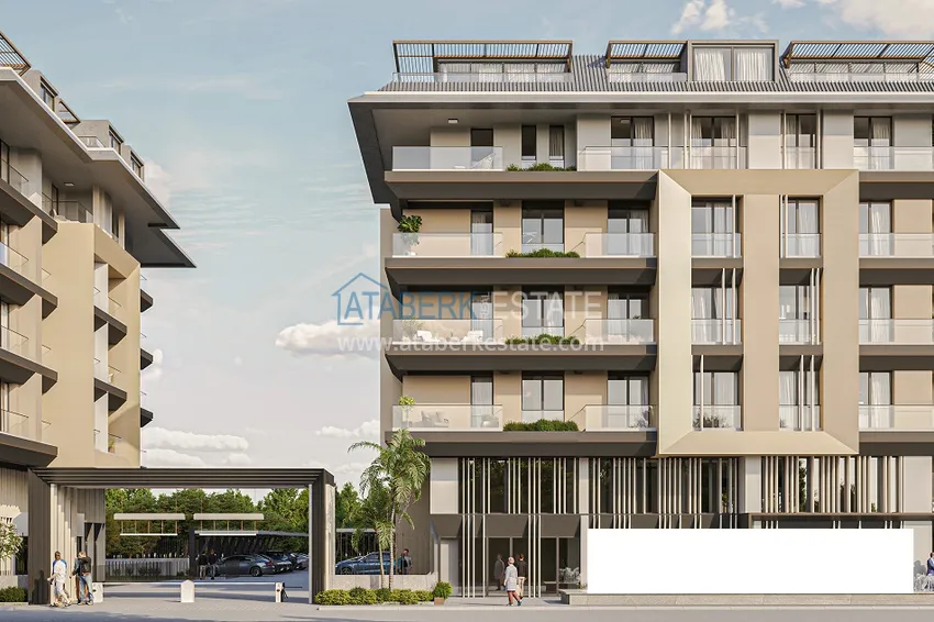 Квартиры в центре Алании в 150 метрах от пляжа Клеопатра на этапе котлована  9 