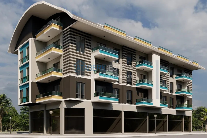 Новый проект городского жилого дома в Алании, район Паяллар 1 