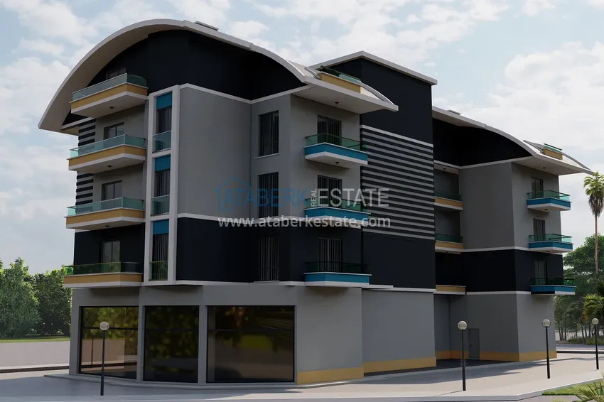 Новый проект городского жилого дома в Алании, район Паяллар 4 