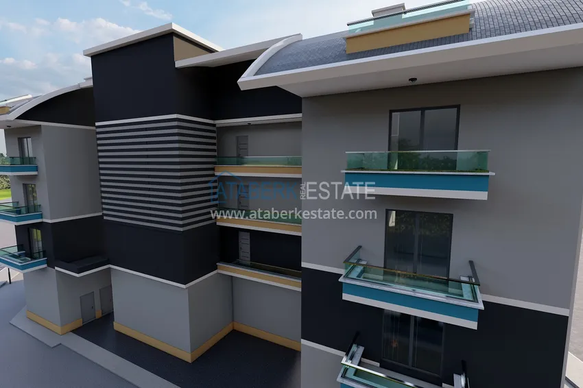 Новый проект городского жилого дома в Алании, район Паяллар 9 