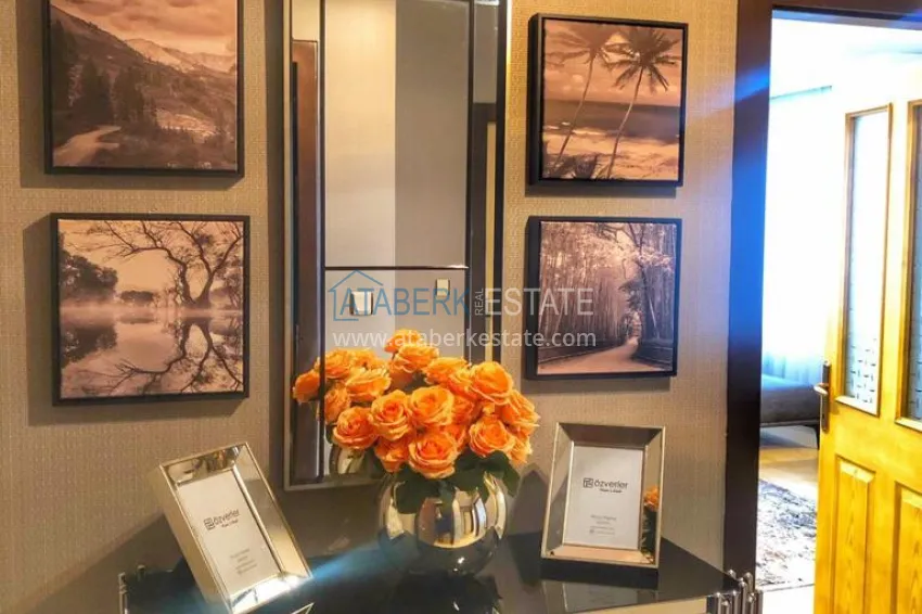 Приобрести Квартира 2+1 в центре Алании с новой современной мебелью и открытым видом из окна. Недвижимость подходит для ВНЖ 2 