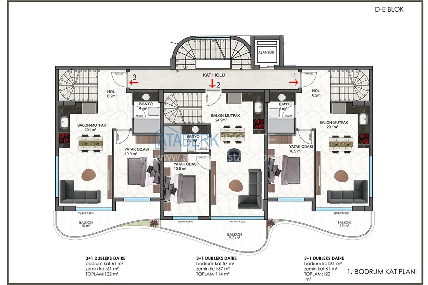 Купить дешево Новый проект ультрасовременного жилого комплекса в Алании – район Бекташ 6 