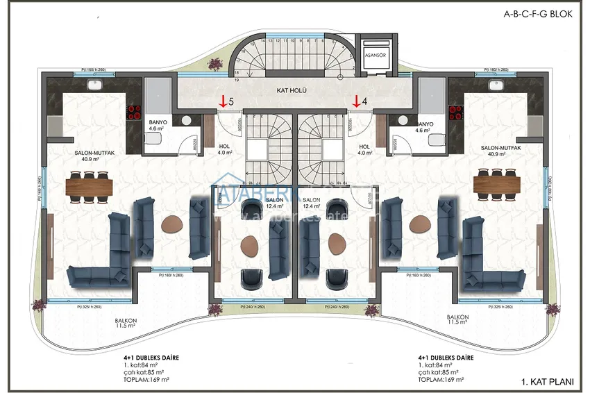 Купить дешево Новый проект ультрасовременного жилого комплекса в Алании – район Бекташ 2 