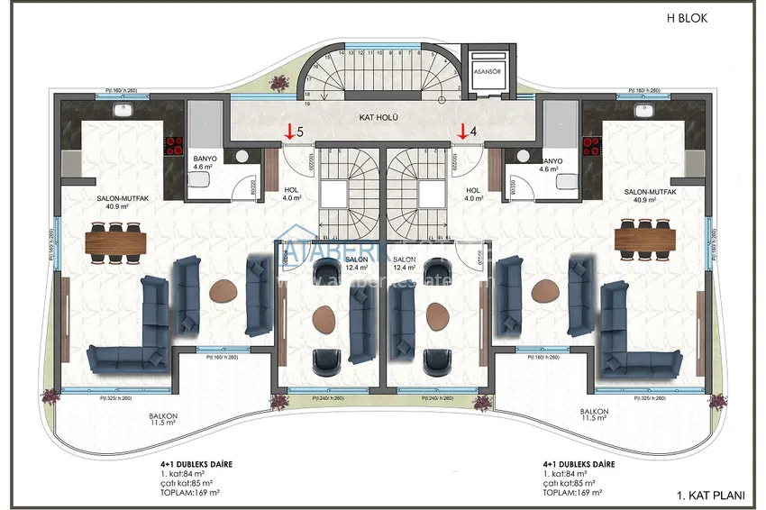 Купить дешево Новый проект ультрасовременного жилого комплекса в Алании – район Бекташ 10 