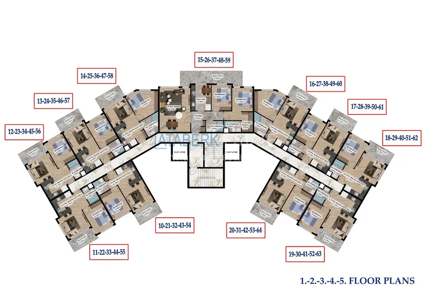 Купить дешево Проект Off-plan, резиденция с отельной инфраструктурой – Алания, Газипаша 1 
