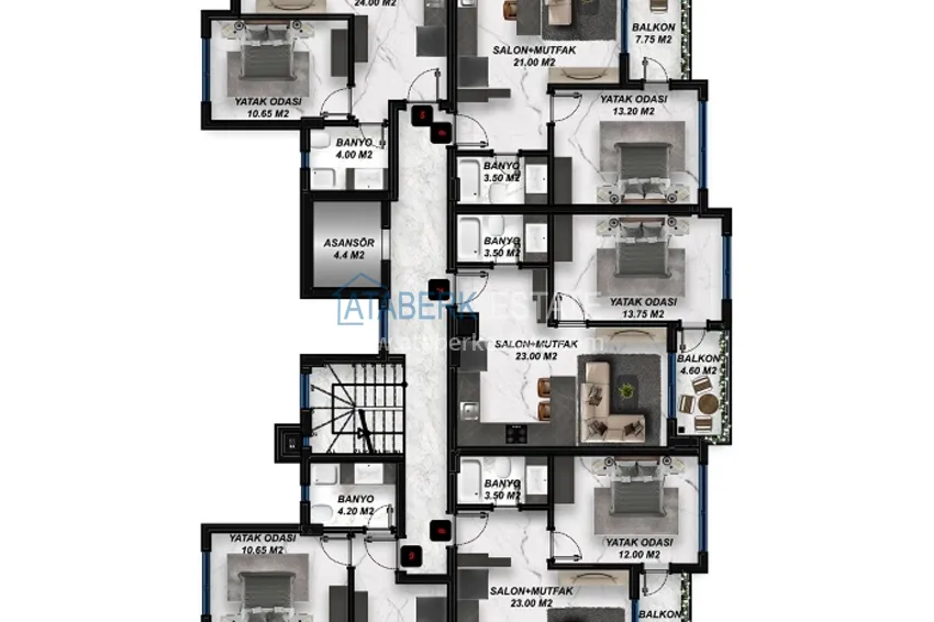 Купить дешево Недвижимость от застройщика на этапе строительства в Газипаше  1 