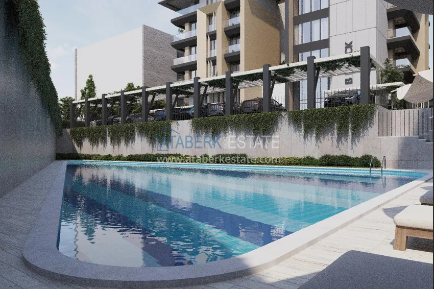 Квартиры в центре Алании в 150 метрах от пляжа Клеопатра на этапе котлована  12 