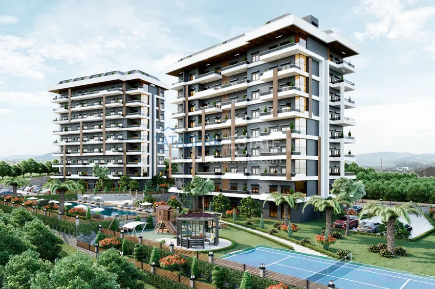 Апартаменты в строящемся комплексе на этапе котлована в районе Паяллар, Алания 10 