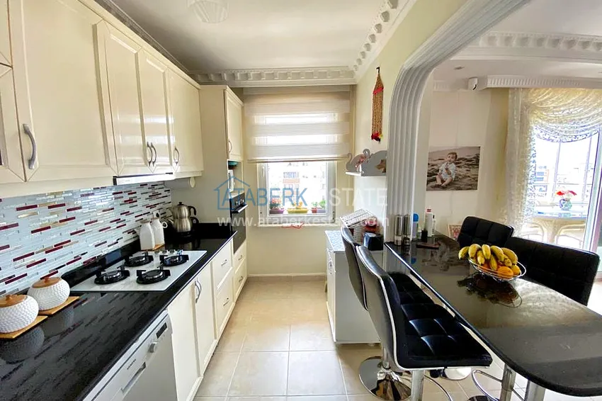 Приобрести Пентхаус-дуплекс 3+1 в Махмутларе с мебелью, застекленным балконом и видом на море 10 