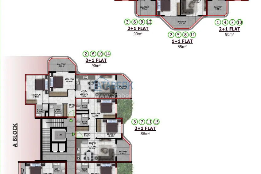 Купить дешево Новый проект в районе Каргыджак по выгодной ценовой политике 1 