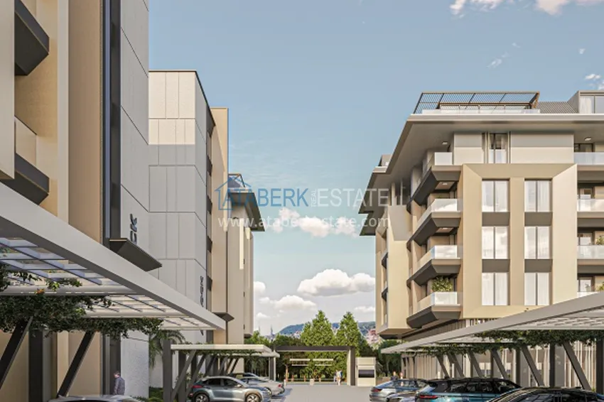 Квартиры в центре Алании в 150 метрах от пляжа Клеопатра на этапе котлована  15 