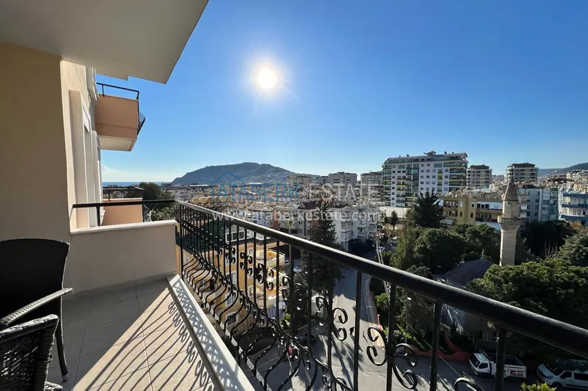 Приобрести Квартира 2+1 в центре Алании меблированная с видом на море и замок 11 