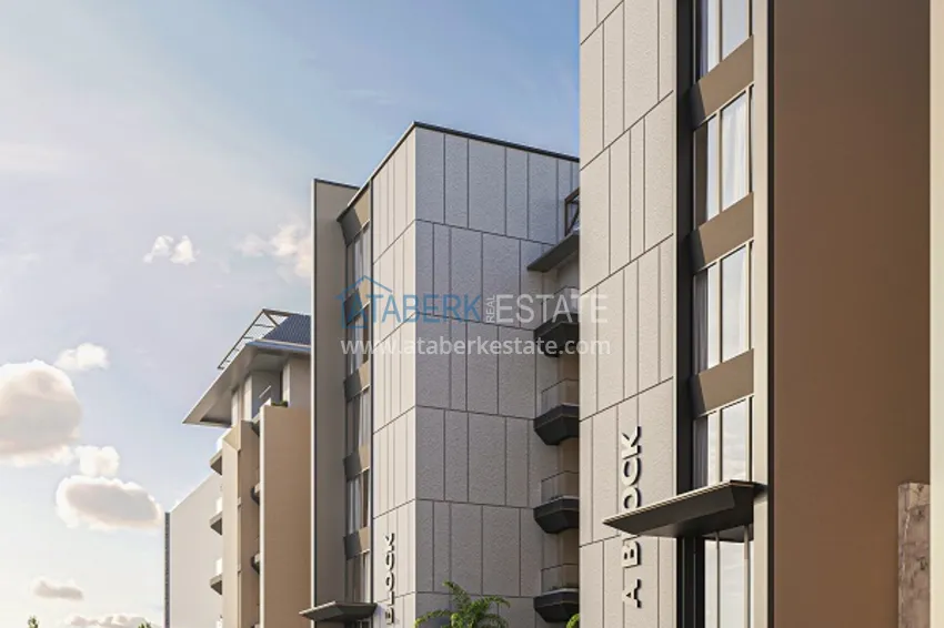 Квартиры в центре Алании в 150 метрах от пляжа Клеопатра на этапе котлована  11 