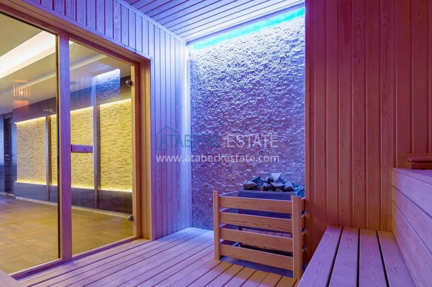 Квартира 1+1 меблированная с видом на горы, центр Алании район пляжа Клеопатра 12 