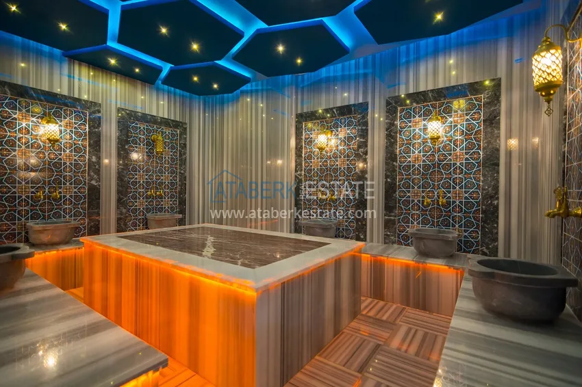 Квартира 1+1 с мебелью в современном комплексе, район Каргыджак - Алания  15 