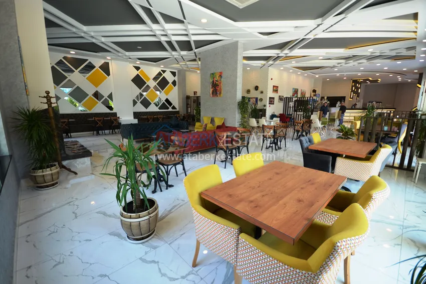 Квартира 1+1 с боковым видом на море в элитном комплексе с частным пляжем, Каргыджак – Алания 18 