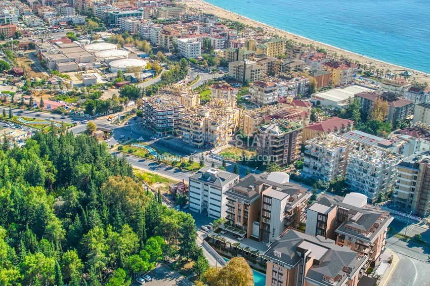 Квартиры в центре Алании в 150 метрах от пляжа Клеопатра на этапе котлована  3 